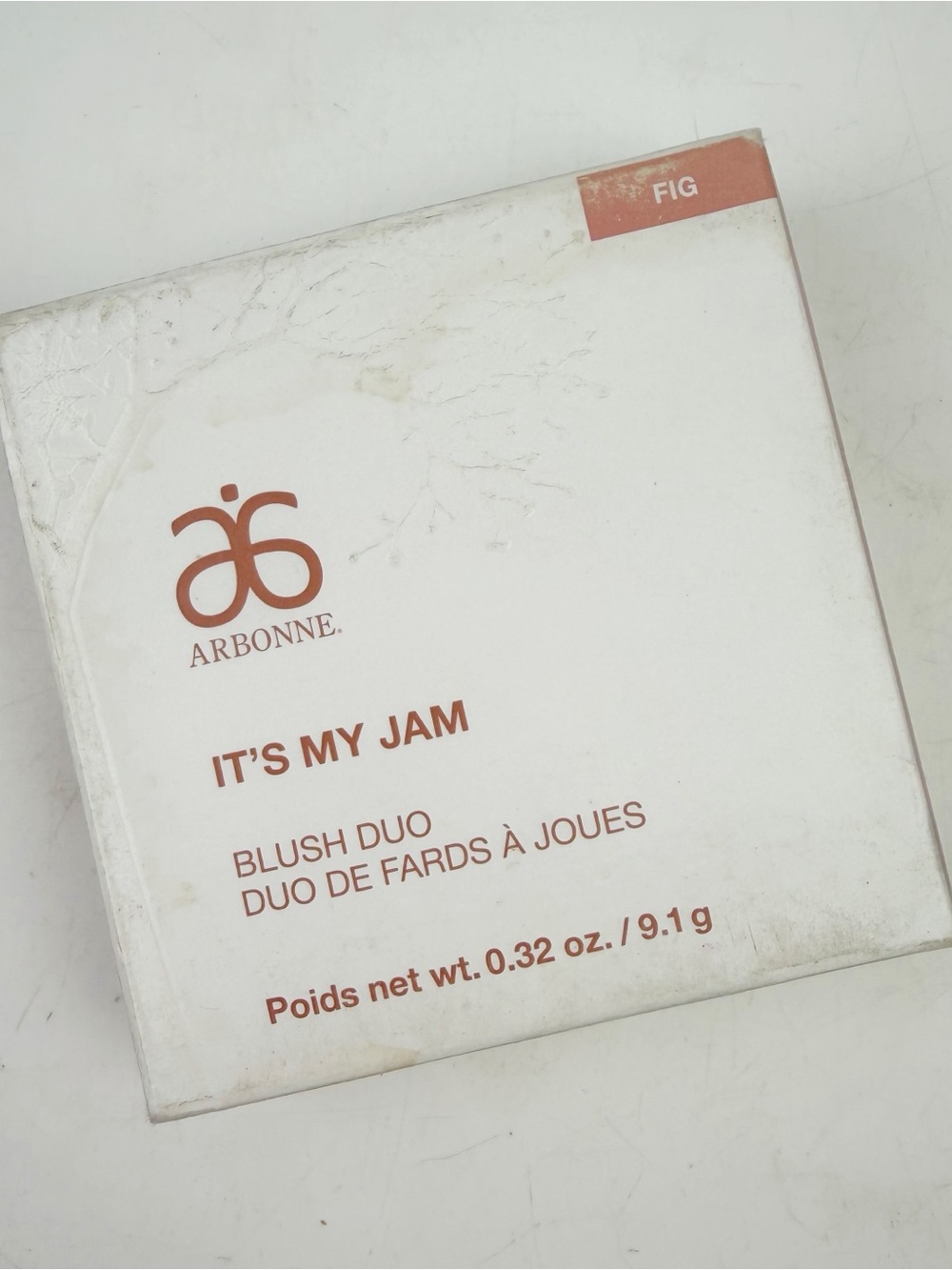 Arbonne It's My Jam Blush Duo Blush Satin Shimmer Fig 0.32 oz New Small Box Wear